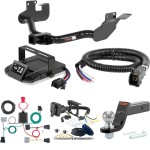 For 2005-2007 Ford Escape Tow Package Camp n' Field Trailer Hitch + Brake Controller Curt Assure 51160 Proportional Up To 4 Axles + 7 Way Trailer Wiring Plug & 2-5/16" ball 4 inch drop Fits w/ Factory Equipped 1.25" Receiver Curt 13651 2 inc For 2005-2007 Ford Escape Tow Package Camp n' Field Trailer Hitch + Brake Controller Curt Assure 51160 Proportional Up To 4 Axles + 7 Way Trailer Wiring Plug & 2-5/16" ball 4 inch drop Fits w/ Factory Equipped 1.25" Receiver Curt 13651 2 inc