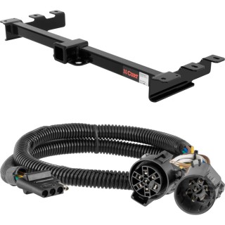 For 2003-2006 Chevy Silverado 1500 Trailer Hitch + Wiring 4 Pin Fits w/ Roll Pan Bumper Curt 13932 55384 2 inch Tow Receiver