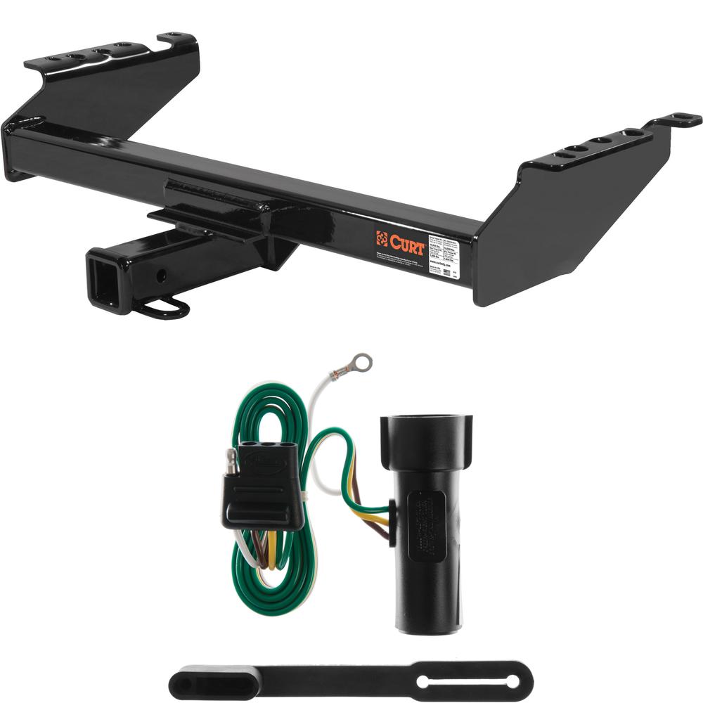 For 1980-1986 Ford Bronco Trailer Hitch + Wiring 4 Pin Fits Full Size Curt 14001 55313 2 inch Tow Receiver