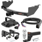 For 2014-2018 GMC Sierra 1500 Tow Package Camp n' Field Trailer Hitch + Brake Controller Curt Assure 51160 Proportional Up To 4 Axles + 7 Way Trailer Wiring Plug & 2-5/16" ball 4 inch drop Fits All Models Curt 14006 2 inch Tow Receiver For 2014-2018 GMC Sierra 1500 Tow Package Camp n' Field Trailer Hitch + Brake Controller Curt Assure 51160 Proportional Up To 4 Axles + 7 Way Trailer Wiring Plug & 2-5/16" ball 4 inch drop Fits All Models Curt 14006 2 inch Tow Receiver