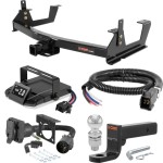 For 2015-2019 GMC Sierra 2500 HD Tow Package Camp n' Field Trailer Hitch + Brake Controller Curt Assure 51160 Proportional Up To 4 Axles + 7 Way Trailer Wiring Plug & 2-5/16" ball 4 inch drop Fits 8' bed except factory hitch Tommy Gate lift or ca For 2015-2019 GMC Sierra 2500 HD Tow Package Camp n' Field Trailer Hitch + Brake Controller Curt Assure 51160 Proportional Up To 4 Axles + 7 Way Trailer Wiring Plug & 2-5/16" ball 4 inch drop Fits 8' bed except factory hitch Tommy Gate lift or ca