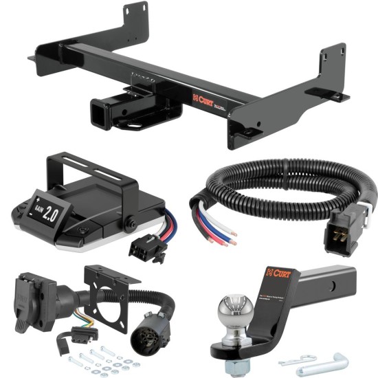 For 2015-2024 Ford Transit 350 Tow Package Camp n' Field Trailer Hitch + Brake Controller Curt Assure 51160 Proportional Up To 4 Axles + 7 Way Trailer Wiring Plug & 2-5/16" ball 4 inch drop Fits Dually Except Cab & Chassis & the Cutaway w For 2015-2024 Ford Transit 350 Tow Package Camp n' Field Trailer Hitch + Brake Controller Curt Assure 51160 Proportional Up To 4 Axles + 7 Way Trailer Wiring Plug & 2-5/16" ball 4 inch drop Fits Dually Except Cab & Chassis & the Cutaway w
