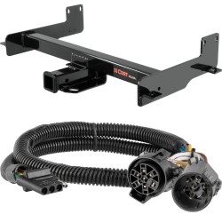 For 2015-2024 Ford Transit 250 Trailer Hitch + Wiring 4 Pin Fits Models w/ Existing USCAR 7-way Curt 14012 55384 2 inch Tow Receiver