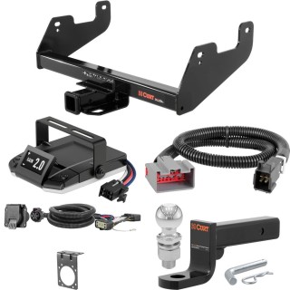 For 2015-2020 Ford F150 Tow Package Camp n' Field Trailer Hitch + Brake Controller Curt Assure 51160 Proportional Up To 4 Axles + 7 Way Trailer Wiring Plug & 2-5/16" ball 4 inch drop Fits Models w/o factory receiver Except Police Responder Curt 1 For 2015-2020 Ford F150 Tow Package Camp n' Field Trailer Hitch + Brake Controller Curt Assure 51160 Proportional Up To 4 Axles + 7 Way Trailer Wiring Plug & 2-5/16" ball 4 inch drop Fits Models w/o factory receiver Except Police Responder Curt 1