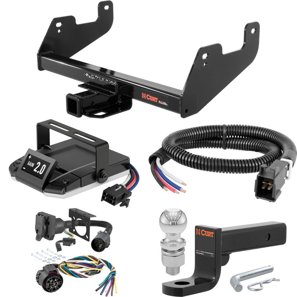 For 2022-2024 Ford F150 Tow Package Camp n' Field Trailer Hitch + Brake Controller Curt Assure 51160 Proportional Up To 4 Axles + 7 Way Trailer Wiring Plug & 2-5/16" ball 4 inch drop Fits Models w/o factory hitch except Police Responder w/ LED Ta For 2022-2024 Ford F150 Tow Package Camp n' Field Trailer Hitch + Brake Controller Curt Assure 51160 Proportional Up To 4 Axles + 7 Way Trailer Wiring Plug & 2-5/16" ball 4 inch drop Fits Models w/o factory hitch except Police Responder w/ LED Ta