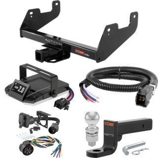 For 2022-2024 Ford F150 Tow Package Camp n' Field Trailer Hitch + Brake Controller Curt Assure 51160 Proportional Up To 4 Axles + 7 Way Trailer Wiring Plug & 2-5/16" ball 4 inch drop Fits Models w/o factory hitch except Police w/ backup sensors w For 2022-2024 Ford F150 Tow Package Camp n' Field Trailer Hitch + Brake Controller Curt Assure 51160 Proportional Up To 4 Axles + 7 Way Trailer Wiring Plug & 2-5/16" ball 4 inch drop Fits Models w/o factory hitch except Police w/ backup sensors w