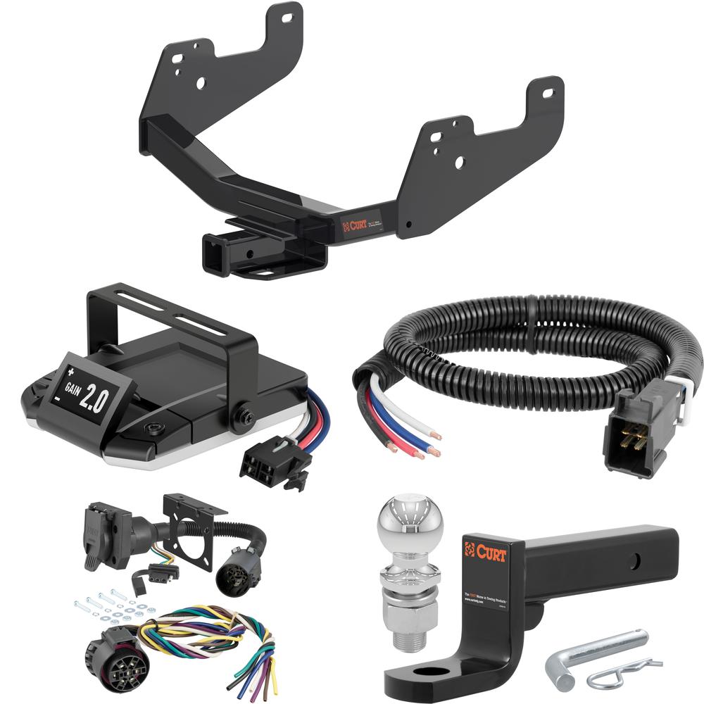 For 2022-2024 Ford F150 Tow Package Camp n' Field Trailer Hitch + Brake Controller Curt Assure 51160 Proportional Up To 4 Axles + 7 Way Trailer Wiring Plug & 2-5/16" ball 4 inch drop Fits Models w/ Factory Receiver w/ LED Tail back sensors & For 2022-2024 Ford F150 Tow Package Camp n' Field Trailer Hitch + Brake Controller Curt Assure 51160 Proportional Up To 4 Axles + 7 Way Trailer Wiring Plug & 2-5/16" ball 4 inch drop Fits Models w/ Factory Receiver w/ LED Tail back sensors &