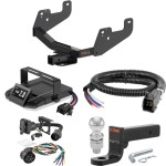 For 2022-2024 Ford F150 Tow Package Camp n' Field Trailer Hitch + Brake Controller Curt Assure 51160 Proportional Up To 4 Axles + 7 Way Trailer Wiring Plug & 2-5/16" ball 4 inch drop Fits Models w/ Factory Receiver w/ LED Tail back sensors & For 2022-2024 Ford F150 Tow Package Camp n' Field Trailer Hitch + Brake Controller Curt Assure 51160 Proportional Up To 4 Axles + 7 Way Trailer Wiring Plug & 2-5/16" ball 4 inch drop Fits Models w/ Factory Receiver w/ LED Tail back sensors &