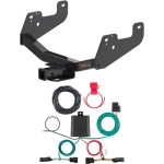For 2022-2024 Ford F150 Trailer Hitch + Wiring 4 Pin Fits w/ Factory Receiver w/ LED Taillights Curt 14021 56481 2 inch Tow Receiver