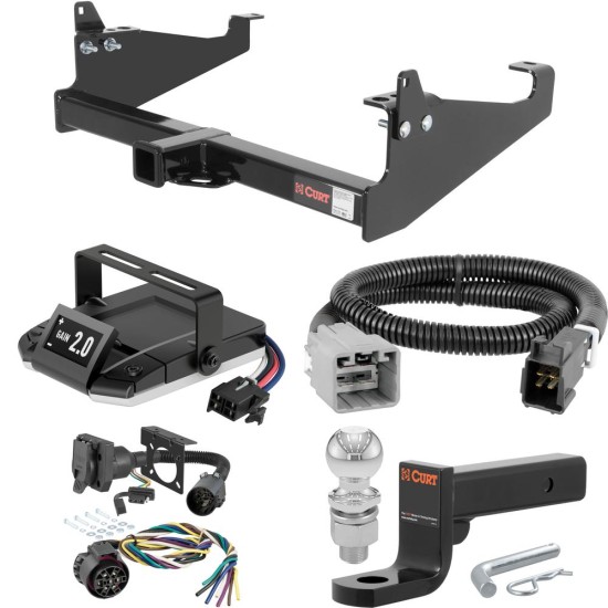 For 2005-2007 Ford F350 Super Duty Tow Package Camp n' Field Trailer Hitch + Brake Controller Curt Assure 51160 Proportional Up To 4 Axles + 7 Way Trailer Wiring Plug & 2-5/16" ball 4 inch drop Fits Cab & Chassis w/ 34" Frame w/o Factory For 2005-2007 Ford F350 Super Duty Tow Package Camp n' Field Trailer Hitch + Brake Controller Curt Assure 51160 Proportional Up To 4 Axles + 7 Way Trailer Wiring Plug & 2-5/16" ball 4 inch drop Fits Cab & Chassis w/ 34" Frame w/o Factory