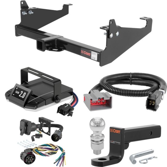 For 2017-2024 Ford F550 Super Duty Tow Package Camp n' Field Trailer Hitch + Brake Controller Curt Assure 51160 Proportional Up To 4 Axles + 7 Way Trailer Wiring Plug & 2-5/16" ball 4 inch drop Fits Cab & Chassis w/ 34" Frame Curt 14048 For 2017-2024 Ford F550 Super Duty Tow Package Camp n' Field Trailer Hitch + Brake Controller Curt Assure 51160 Proportional Up To 4 Axles + 7 Way Trailer Wiring Plug & 2-5/16" ball 4 inch drop Fits Cab & Chassis w/ 34" Frame Curt 14048