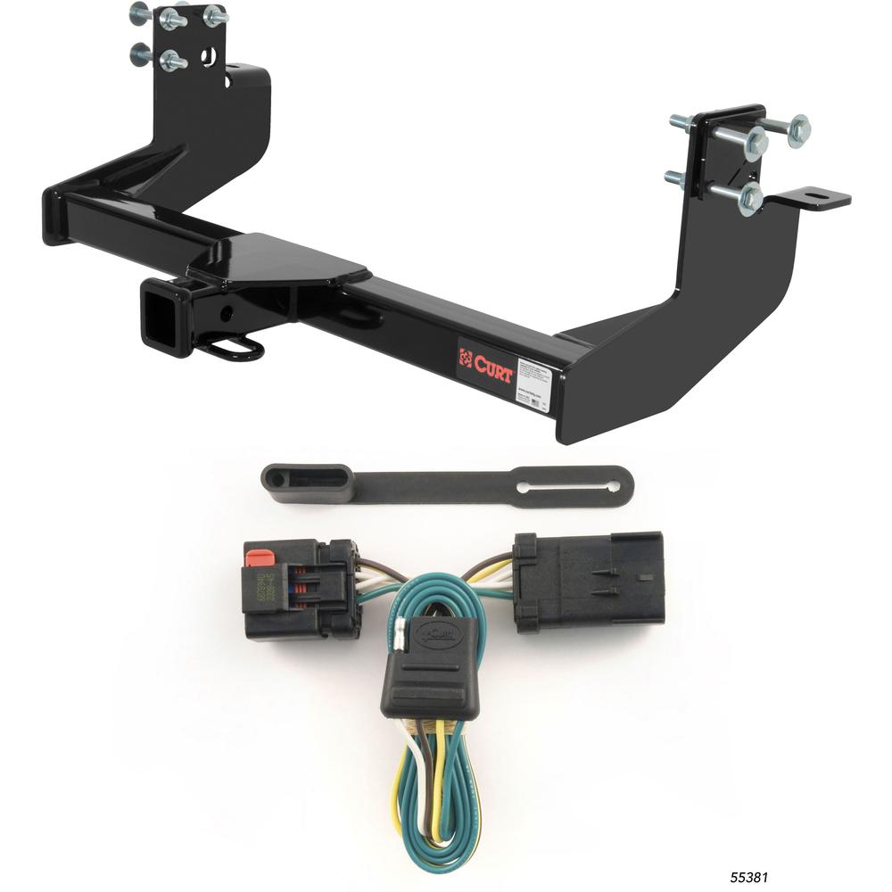 For 2002-2006 Freightliner Sprinter 3500 Trailer Hitch + Wiring 4 Pin Fits 158" Wheel Base Dual Rear Wheels w/ Tow Prep Package Curt 14250 55381 2 inch Tow Receiver