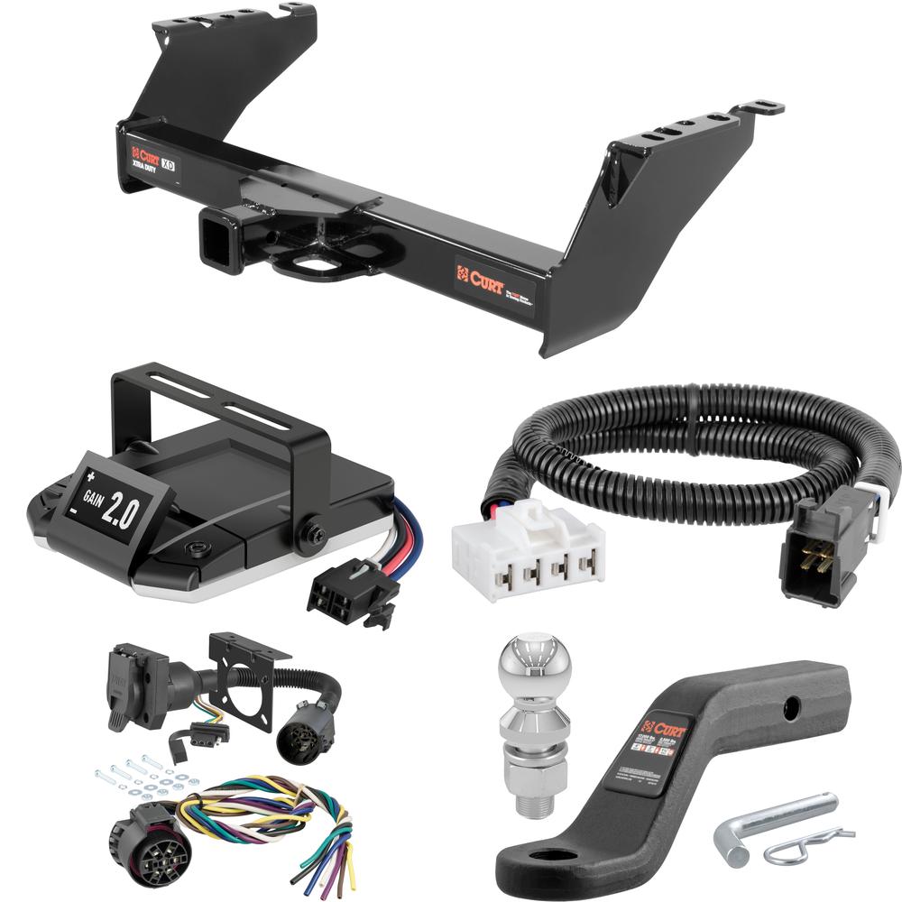 For 1995-2001 Dodge Ram 1500 Tow Package Camp n' Field Trailer Hitch + Brake Controller Curt Assure 51160 Proportional Up To 4 Axles + 7 Way Trailer Wiring Plug & 2-5/16" ball 4 inch drop Except roll pan bumper Curt 15300 2 inch Tow Receiver For 1995-2001 Dodge Ram 1500 Tow Package Camp n' Field Trailer Hitch + Brake Controller Curt Assure 51160 Proportional Up To 4 Axles + 7 Way Trailer Wiring Plug & 2-5/16" ball 4 inch drop Except roll pan bumper Curt 15300 2 inch Tow Receiver