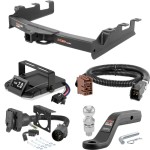 For 2007 Chevy Silverado 2500 HD Classic Tow Package Camp n' Field Trailer Hitch + Brake Controller Curt Assure 51160 Proportional Up To 4 Axles + 7 Way Trailer Wiring Plug & 2-5/16" ball 4 inch drop Fits 6' bed factory replacement hitch Curt 153 For 2007 Chevy Silverado 2500 HD Classic Tow Package Camp n' Field Trailer Hitch + Brake Controller Curt Assure 51160 Proportional Up To 4 Axles + 7 Way Trailer Wiring Plug & 2-5/16" ball 4 inch drop Fits 6' bed factory replacement hitch Curt 153