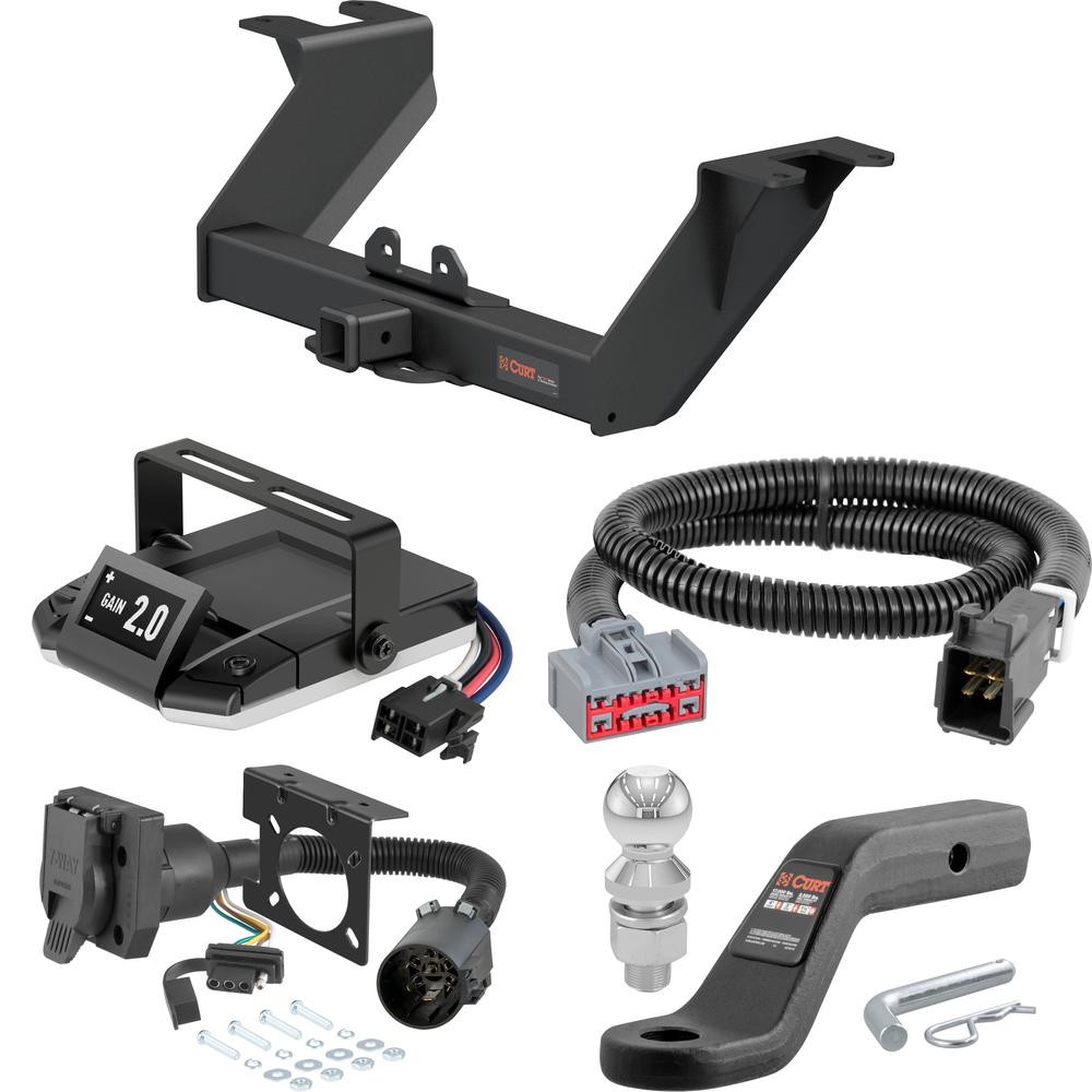 For 2022 Chevy Silverado 1500 LTD Tow Package Camp n' Field Trailer Hitch + Brake Controller Curt Assure 51160 Proportional Up To 4 Axles + 7 Way Trailer Wiring Plug & 2-5/16" ball 4 inch drop Fits w/ Factory Receiver Curt 15307 2 inch Tow Receiv For 2022 Chevy Silverado 1500 LTD Tow Package Camp n' Field Trailer Hitch + Brake Controller Curt Assure 51160 Proportional Up To 4 Axles + 7 Way Trailer Wiring Plug & 2-5/16" ball 4 inch drop Fits w/ Factory Receiver Curt 15307 2 inch Tow Receiv