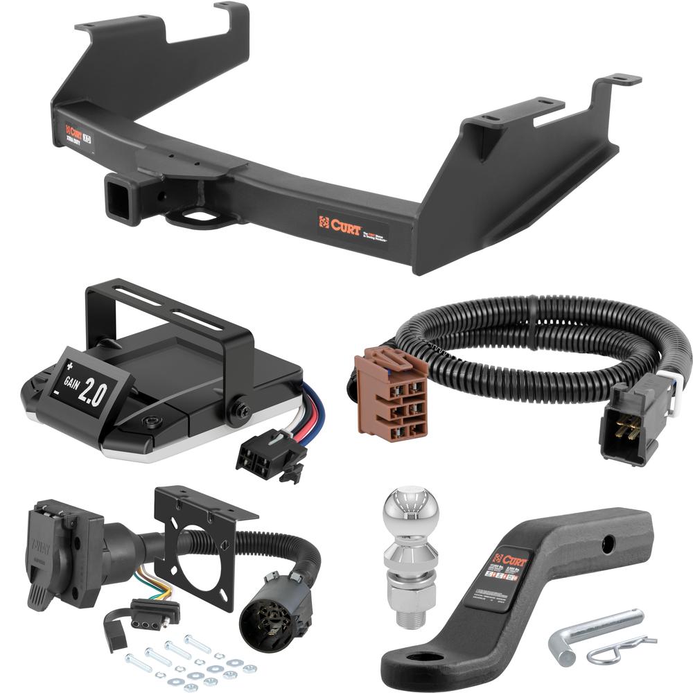 For 2007 Chevy Silverado 2500 HD Classic Tow Package Camp n' Field Trailer Hitch + Brake Controller Curt Assure 51160 Proportional Up To 4 Axles + 7 Way Trailer Wiring Plug & 2-5/16" ball 4 inch drop Fits 8' Bed w/ 10" Step Bumper Curt 15313 For 2007 Chevy Silverado 2500 HD Classic Tow Package Camp n' Field Trailer Hitch + Brake Controller Curt Assure 51160 Proportional Up To 4 Axles + 7 Way Trailer Wiring Plug & 2-5/16" ball 4 inch drop Fits 8' Bed w/ 10" Step Bumper Curt 15313