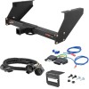 For 1999-2004 Ford F250 Super Duty Trailer Hitch + Wiring 5 Pin Fits Models w/ 16" spare tire & 10" drop bumper w/ USCAR 7-way Curt 15316 2 inch Tow Receiver