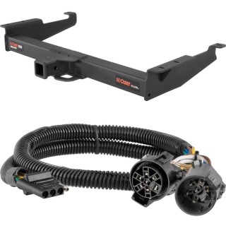 For 2003-2024 GMC Savana 2500 Trailer Hitch + Wiring 4 Pin Fits Models w/ Existing USCAR 7-way Curt 15320 55384 2 inch Tow Receiver