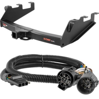 For 2007-2013 Chevy Silverado 1500 Trailer Hitch + Wiring 4 Pin Fits All Models Curt 15323 55384 2 inch Tow Receiver