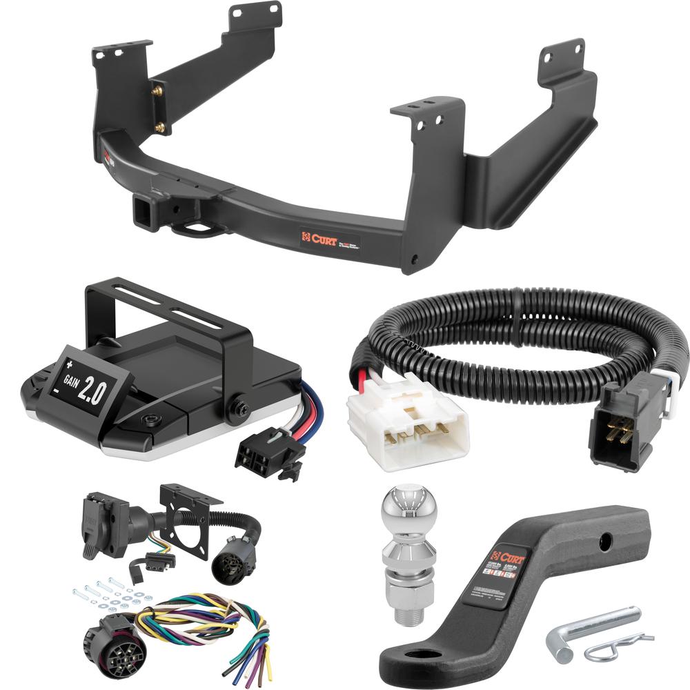 For 2015-2017 Toyota Tundra Tow Package Camp n' Field Trailer Hitch + Brake Controller Curt Assure 51160 Proportional Up To 4 Axles + 7 Way Trailer Wiring Plug & 2-5/16" ball 4 inch drop Except factory receiver Curt 15398 2 inch Tow Receiver For 2015-2017 Toyota Tundra Tow Package Camp n' Field Trailer Hitch + Brake Controller Curt Assure 51160 Proportional Up To 4 Axles + 7 Way Trailer Wiring Plug & 2-5/16" ball 4 inch drop Except factory receiver Curt 15398 2 inch Tow Receiver