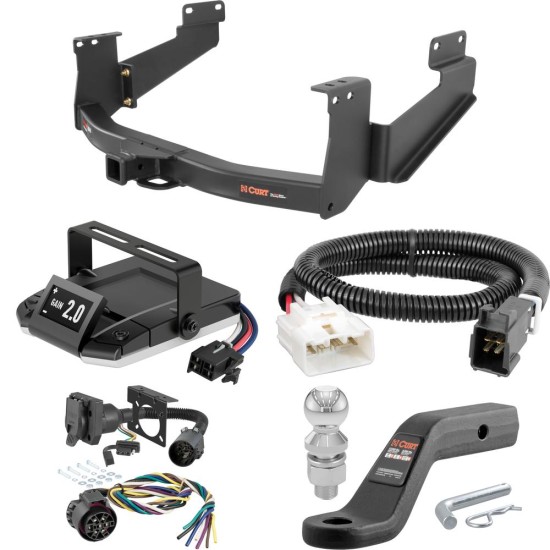 For 2015-2017 Toyota Tundra Tow Package Camp n' Field Trailer Hitch + Brake Controller Curt Assure 51160 Proportional Up To 4 Axles + 7 Way Trailer Wiring Plug & 2-5/16" ball 4 inch drop Except factory receiver Curt 15398 2 inch Tow Receiver For 2015-2017 Toyota Tundra Tow Package Camp n' Field Trailer Hitch + Brake Controller Curt Assure 51160 Proportional Up To 4 Axles + 7 Way Trailer Wiring Plug & 2-5/16" ball 4 inch drop Except factory receiver Curt 15398 2 inch Tow Receiver