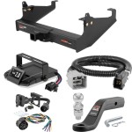 For 2005-2007 Ford F350 Super Duty Tow Package Camp n' Field Trailer Hitch + Brake Controller Curt Assure 51160 Proportional Up To 4 Axles + 7 Way Trailer Wiring Plug & 2-5/16" ball 4 inch drop Fits Cab & Chassis w/ 34" Frame w/o Factory For 2005-2007 Ford F350 Super Duty Tow Package Camp n' Field Trailer Hitch + Brake Controller Curt Assure 51160 Proportional Up To 4 Axles + 7 Way Trailer Wiring Plug & 2-5/16" ball 4 inch drop Fits Cab & Chassis w/ 34" Frame w/o Factory