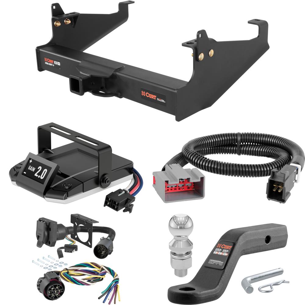 For 2017-2024 Ford F650 Tow Package Camp n' Field Trailer Hitch + Brake Controller Curt Assure 51160 Proportional Up To 4 Axles + 7 Way Trailer Wiring Plug & 2-5/16" ball 4 inch drop Fits All Models Curt 15445 2 inch Tow Receiver For 2017-2024 Ford F650 Tow Package Camp n' Field Trailer Hitch + Brake Controller Curt Assure 51160 Proportional Up To 4 Axles + 7 Way Trailer Wiring Plug & 2-5/16" ball 4 inch drop Fits All Models Curt 15445 2 inch Tow Receiver