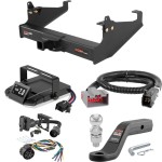 For 2017-2024 Ford F650 Tow Package Camp n' Field Trailer Hitch + Brake Controller Curt Assure 51160 Proportional Up To 4 Axles + 7 Way Trailer Wiring Plug & 2-5/16" ball 4 inch drop Fits All Models Curt 15445 2 inch Tow Receiver For 2017-2024 Ford F650 Tow Package Camp n' Field Trailer Hitch + Brake Controller Curt Assure 51160 Proportional Up To 4 Axles + 7 Way Trailer Wiring Plug & 2-5/16" ball 4 inch drop Fits All Models Curt 15445 2 inch Tow Receiver