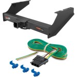For 1999-2002 Ford F250 Super Duty Trailer Hitch + Wiring 4 Pin Fits Models w/o Factory Connector Curt 15810 58044 2.5 in Tow Receiver For 1999-2002 Ford F250 Super Duty Trailer Hitch + Wiring 4 Pin Fits Models w/o Factory Connector Curt 15810 58044 2.5 in Tow Receiver