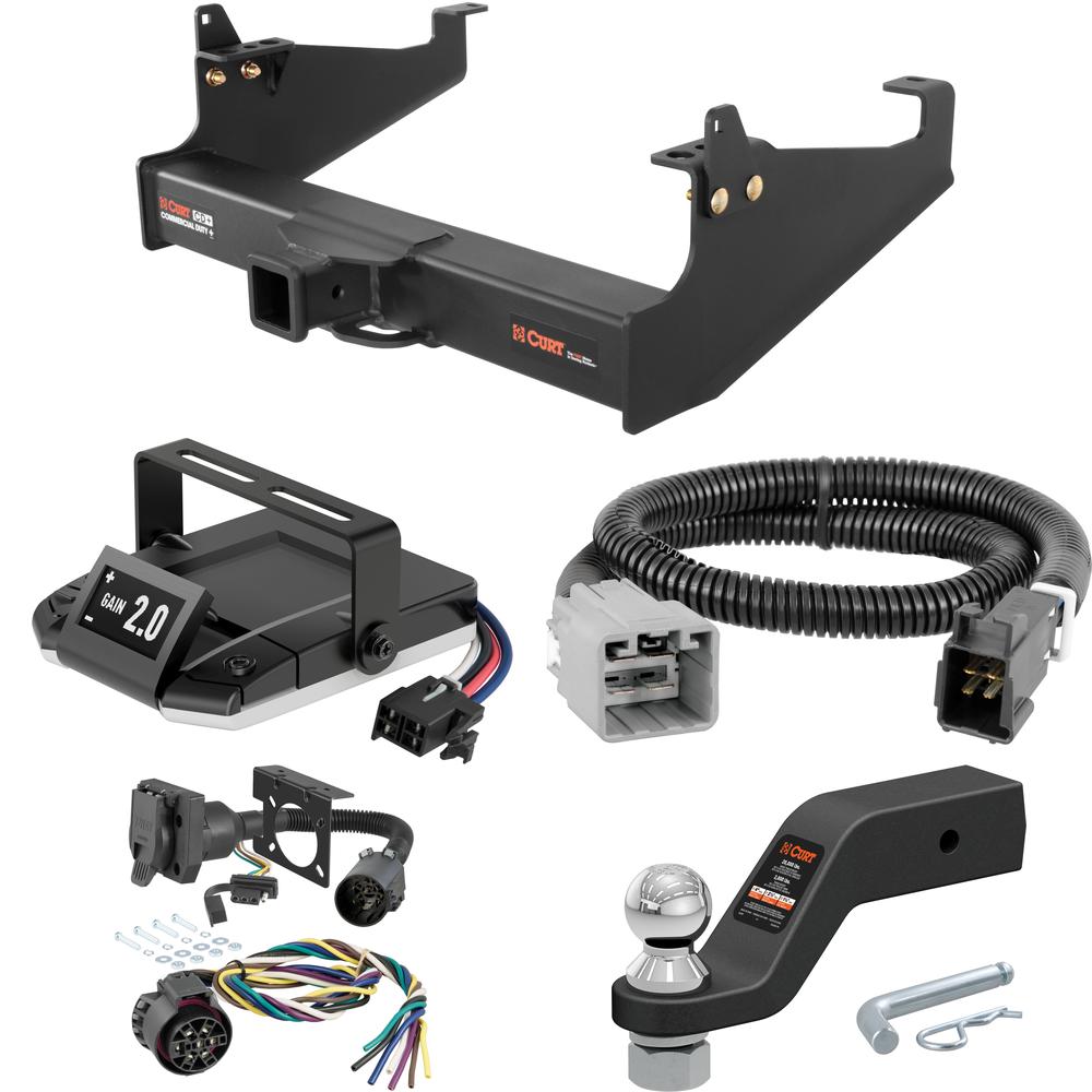 For 2005-2007 Ford F550 Super Duty Tow Package Camp n' Field Trailer Hitch + Brake Controller Curt Assure 51160 Proportional Up To 4 Axles + 7 Way Trailer Wiring Plug & 2-5/16" ball 4 inch drop Fits Cab & Chassis w/ 34" Frame w/o Factory For 2005-2007 Ford F550 Super Duty Tow Package Camp n' Field Trailer Hitch + Brake Controller Curt Assure 51160 Proportional Up To 4 Axles + 7 Way Trailer Wiring Plug & 2-5/16" ball 4 inch drop Fits Cab & Chassis w/ 34" Frame w/o Factory