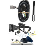 For 2001-2002 Toyota 4Runner Trailer Wiring 7 Way Trailer Wiring Plug w/ Bracket Fits Models w/ Factory 4-Flat Curt For 2001-2002 Toyota 4Runner Trailer Wiring 7 Way Trailer Wiring Plug w/ Bracket Fits Models w/ Factory 4-Flat Curt