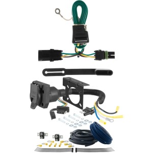 For 1985-1991 Chevy Blazer Trailer Wiring 7 Way Trailer Wiring Plug w/ Bracket Fits All Models Curt