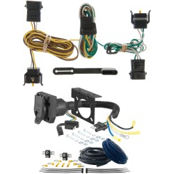 For 1995-2003 Ford E350 Trailer Wiring 7 Way Trailer Wiring Plug w/ Bracket Fits All Models Curt For 1995-2003 Ford E350 Trailer Wiring 7 Way Trailer Wiring Plug w/ Bracket Fits All Models Curt