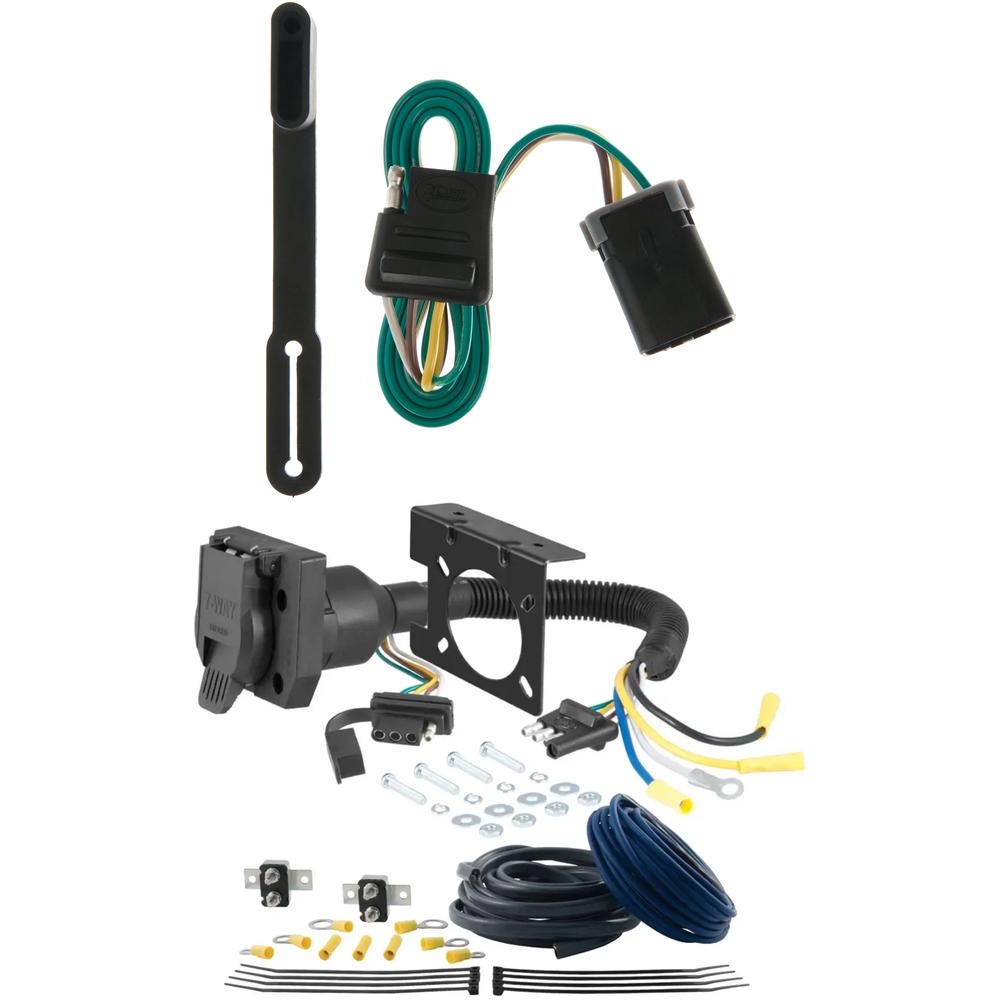 For 1999-2000 Dodge Ram 1500 Van Trailer Wiring 7 Way Trailer Wiring Plug w/ Bracket Fits All Models Curt For 1999-2000 Dodge Ram 1500 Van Trailer Wiring 7 Way Trailer Wiring Plug w/ Bracket Fits All Models Curt