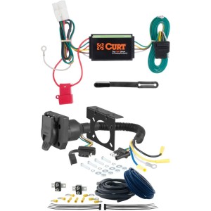 For 2018-2024 Subaru Crosstrek Trailer Wiring 7 Way Trailer Wiring Plug w/ Bracket Except Hybrid Curt