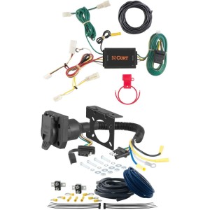 For 2011-2014 Toyota Sienna Trailer Wiring 7 Way Trailer Wiring Plug w/ Bracket Fits All Models Curt