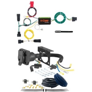 For 2015-2023 Dodge Charger Trailer Wiring 7 Way Trailer Wiring Plug w/ Bracket Fits All Models Curt