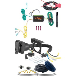 For 2015-2019 Lincoln MKC Trailer Wiring 7 Way Trailer Wiring Plug w/ Bracket Fits All Models Curt