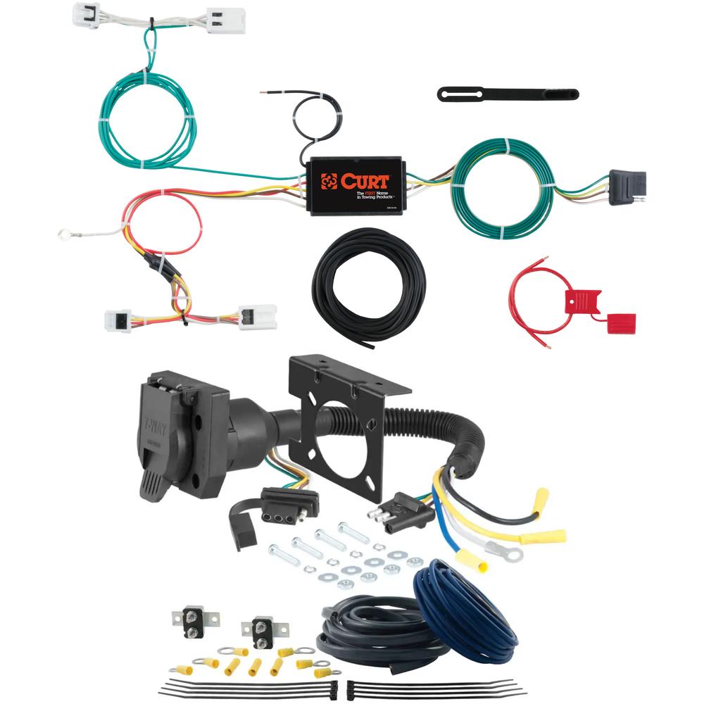 For 2013-2021 Nissan NV200 Trailer Wiring 7 Way Trailer Wiring Plug w/ Bracket Fits All Models Curt For 2013-2021 Nissan NV200 Trailer Wiring 7 Way Trailer Wiring Plug w/ Bracket Fits All Models Curt