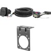 For 2011-2019 Ford Explorer Trailer Wiring 7 Way Trailer Wiring Plug w/ Bracket Fits All Models Curt For 2011-2019 Ford Explorer Trailer Wiring 7 Way Trailer Wiring Plug w/ Bracket Fits All Models Curt