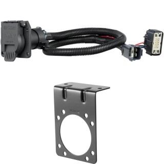For 2017-2019 Cadillac XT5 Trailer Wiring 7 Way Trailer Wiring Plug w/ Bracket Fits All Models Curt For 2017-2019 Cadillac XT5 Trailer Wiring 7 Way Trailer Wiring Plug w/ Bracket Fits All Models Curt