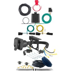 For 2015-2024 Ford Transit 250 Trailer Wiring 7 Way Trailer Wiring Plug w/ Bracket Fits All Models Curt For 2015-2024 Ford Transit 250 Trailer Wiring 7 Way Trailer Wiring Plug w/ Bracket Fits All Models Curt