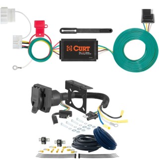 For 2011-2017 Honda Odyssey Trailer Wiring 7 Way Trailer Wiring Plug w/ Bracket Fits All Models Curt