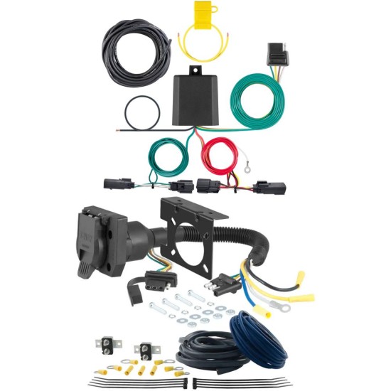 For 2019-2024 Ford Edge Trailer Wiring 7 Way Trailer Wiring Plug w/ Bracket Fits SE & SEL Curt For 2019-2024 Ford Edge Trailer Wiring 7 Way Trailer Wiring Plug w/ Bracket Fits SE & SEL Curt