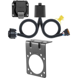 For 2022-2024 Hyundai Tucson Trailer Wiring 7 Way Trailer Wiring Plug w/ Bracket Fits Models w/ factory Tow Package Curt For 2022-2024 Hyundai Tucson Trailer Wiring 7 Way Trailer Wiring Plug w/ Bracket Fits Models w/ factory Tow Package Curt