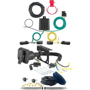 For 2022-2024 Jeep Grand Cherokee Trailer Wiring 7 Way Trailer Wiring Plug w/ Bracket Fits All Models Curt