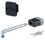 Hitch Receiver Security Lock and Hitch Cover Combo for 1-1/4" Trailer Hitch Receivers Curt Manufacturing