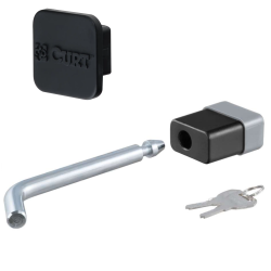 Hitch Receiver Security Lock and Hitch Cover Combo for 1-1/4" Trailer Hitch Receivers Curt Manufacturing