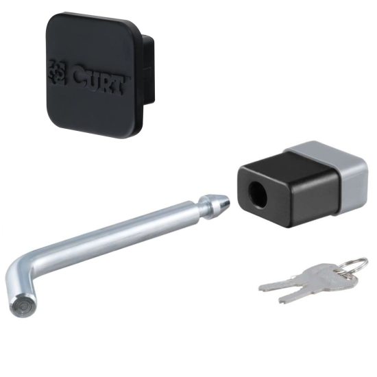 Hitch Receiver Towing Security Lock and Trailer Hitch Cover Combo for 1-1/4" Trailer Hitch Receivers Curt Manufacturing Part Numbers 23020 22271 Hitch Receiver Towing Security Lock and Trailer Hitch Cover Combo for 1-1/4" Trailer Hitch Receivers Curt Manufacturing Part Numbers 23020 22271