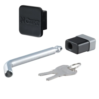 Hitch Receiver Towing Security Lock and Trailer Hitch Cover Combo for 2" Trailer Hitch Receivers Curt Manufacturing Part Numbers 23021 22272 Hitch Receiver Towing Security Lock and Trailer Hitch Cover Combo for 2" Trailer Hitch Receivers Curt Manufacturing Part Numbers 23021 22272